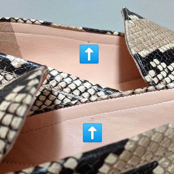 J. Crew Cecile AQ136 Smoking loafer leather reptile embossed size 9 - Picture 11 of 12